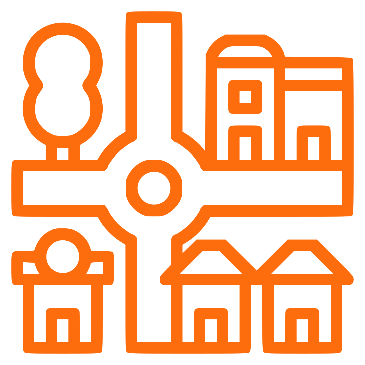 Icono mapa de ciudad